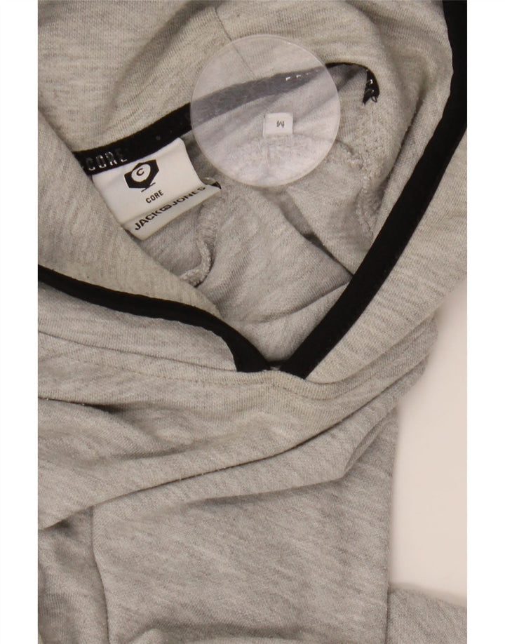 JACK & JONES Muška majica s kapuljačom Srednje sivi pamuk