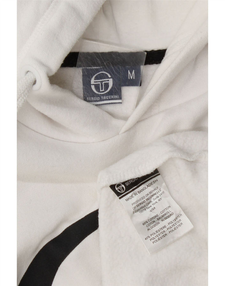 Sergio Tacchini muška majica s kapuljačom srednje veličine, bijeli pamuk