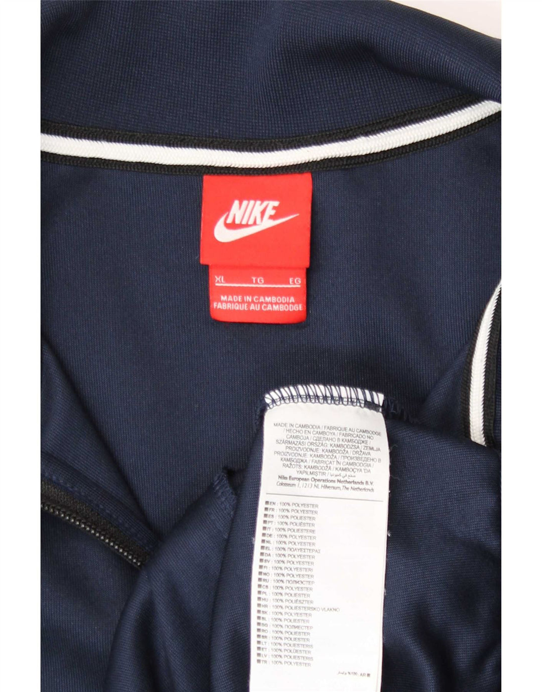 Nike muška trenirka gornja jakna XL tamnoplavi poliester u boji
