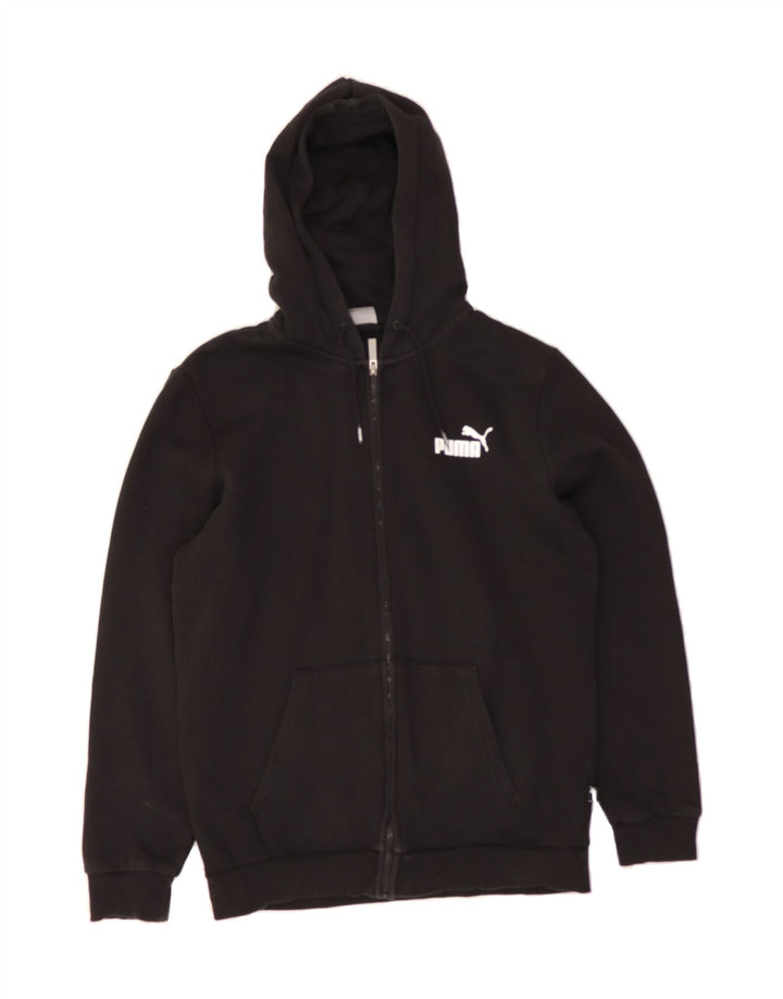 PUMA Mens Zip Hoodie Sweater Small Black Cotton Vintage Puma and Second-Hand Puma from Messina Hembry 