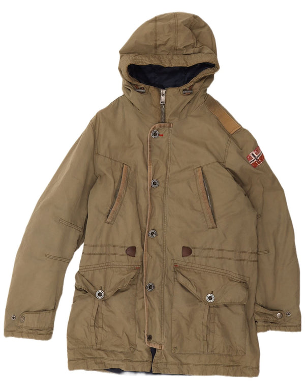 Napapijri muška parka jakna s kapuljačom UK 42 XL zeleni pamuk