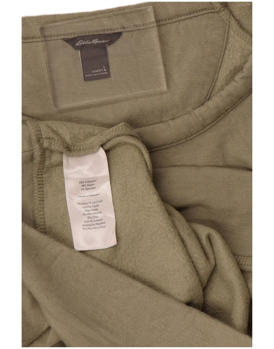 EDDIE BAUER Ženska majica s kratkim rukavima UK 16 Veliki kaki poliester