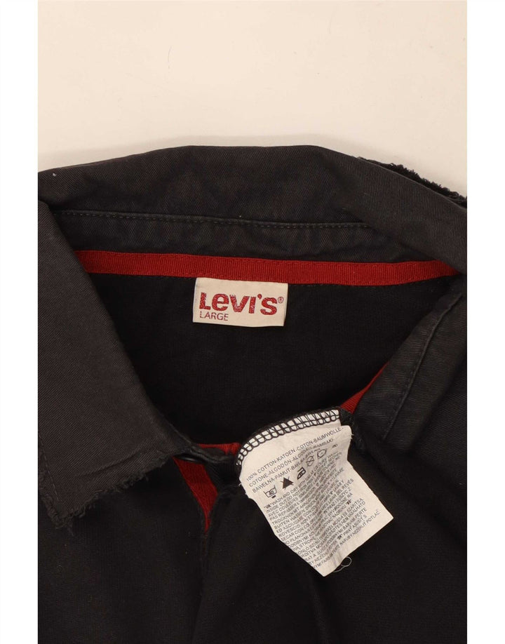 Levi's muška polo majica dugih rukava velika crna pamučna