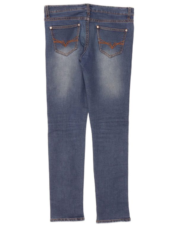 Guess ženske uske traperice UK 12 srednje W30 L28 plavi pamuk