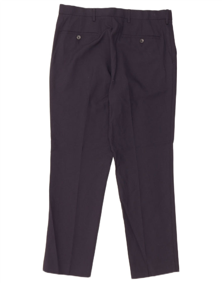 Marks & Spencer muške uske chino hlače W32 L29 tamnoplavi poliester