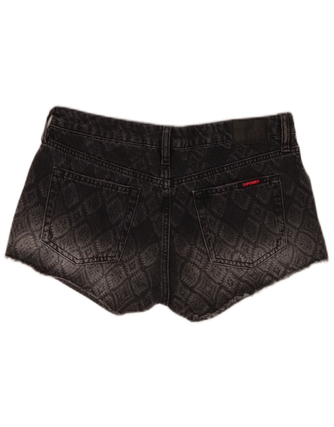Superdry ženske traper hlače W29 srednje sive geometrijske pamučne hlače