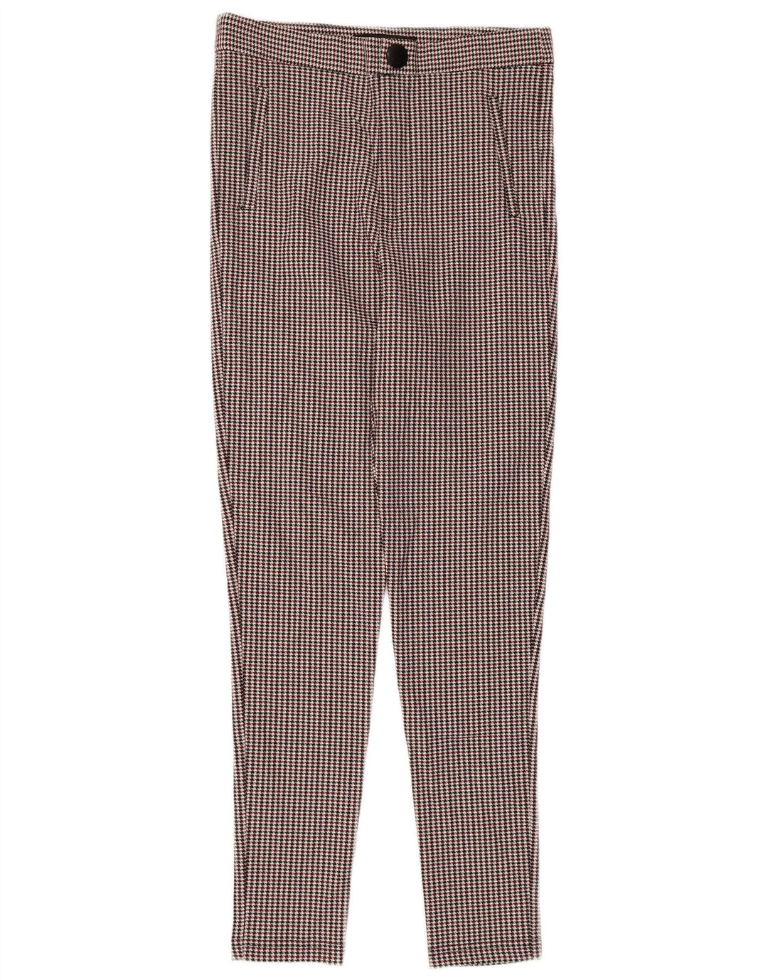 ZARA ženske hlače uskog odijela, srednje veličine W28 L27, višebojna houndstooth