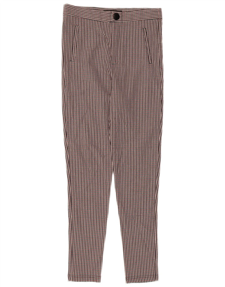 ZARA ženske hlače uskog odijela, srednje veličine W28 L27, višebojna houndstooth