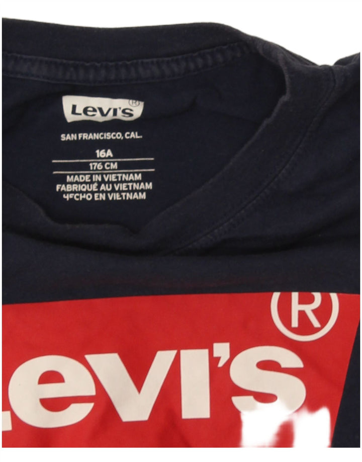 Gornja majica kratkih rukava Levi's Boys Graphic T-Shirt 15-16 Years tamnoplava
