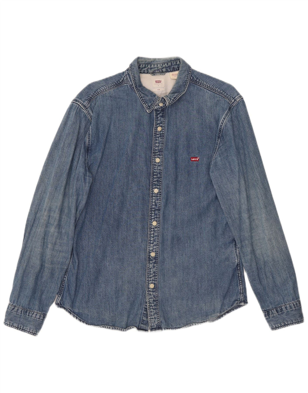 Levi's muška tanka traper košulja UK 40 Large Blue Pamuk