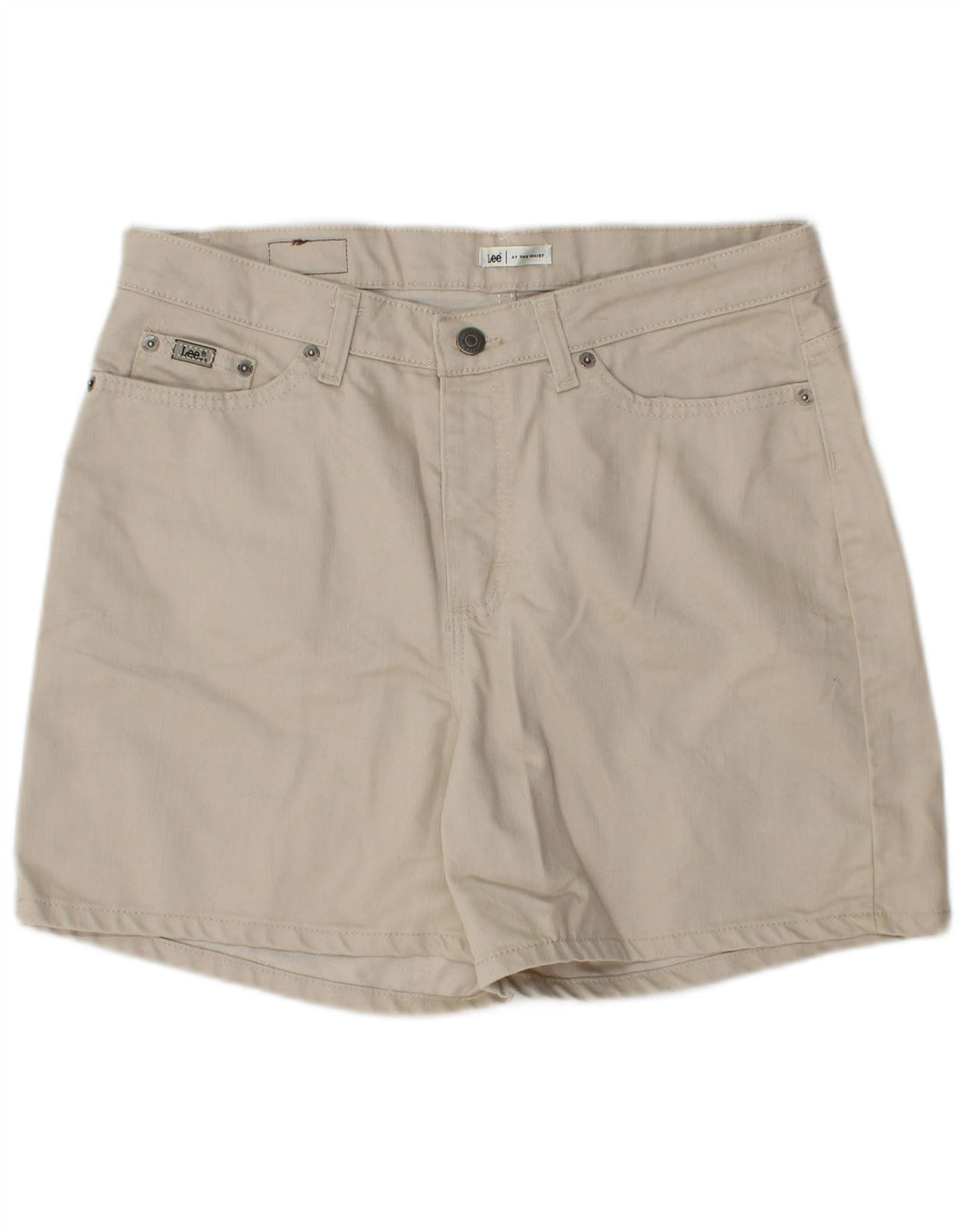 LEE Womens Casual Shorts US 12 Large W32  Beige Cotton
