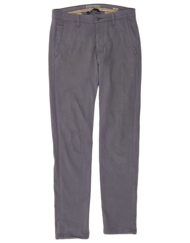 DOCKERS Muške uske chino hlače W29 L32 plavi pamuk