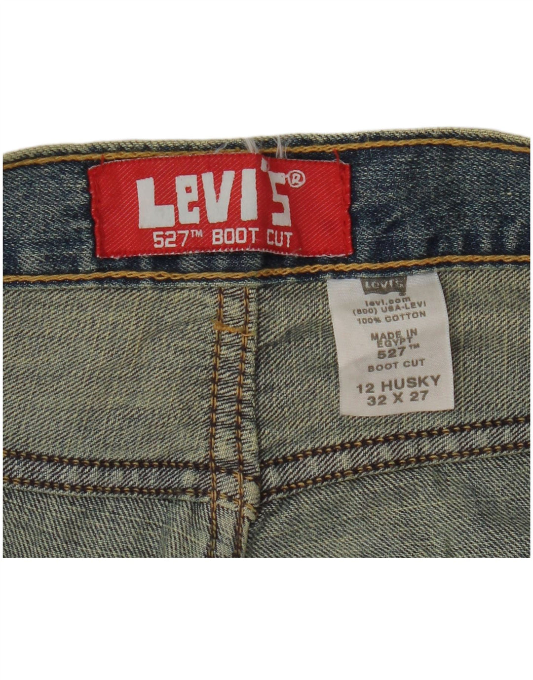LEVI'S Boys Husky Bootcut traperice 11-12 godina W32 L27 plavi pamuk