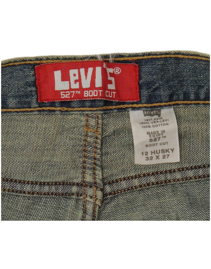 LEVI'S Boys Husky Bootcut traperice 11-12 godina W32 L27 plavi pamuk