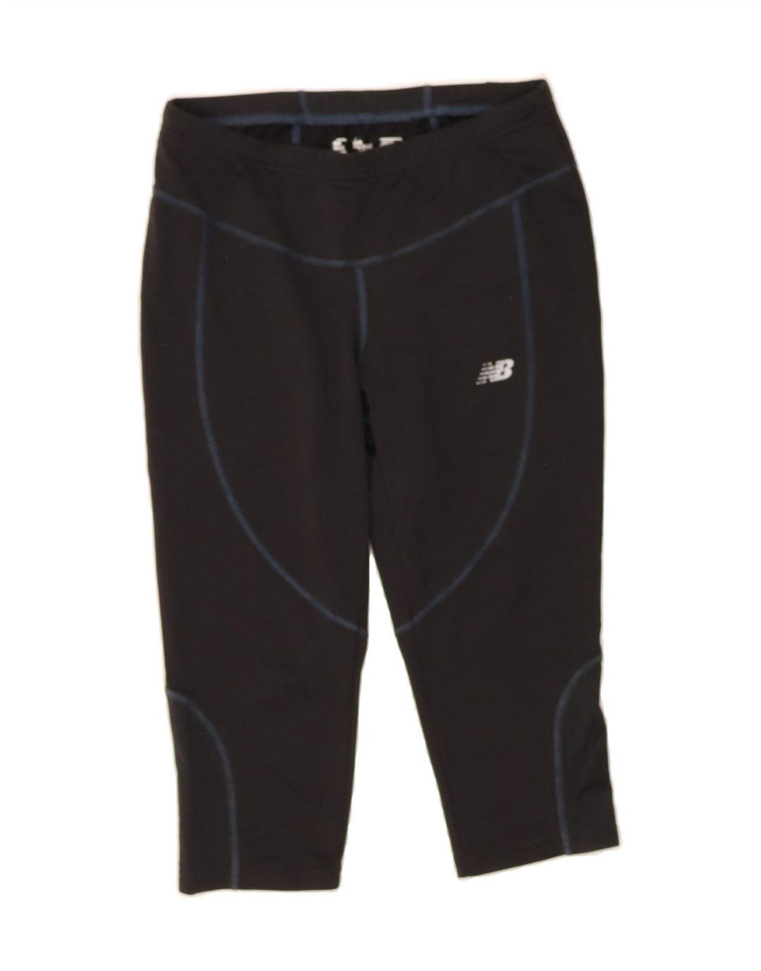 NEW BALANCE Womens Capri Leggings UK 10 Small Black Vintage New Balance and Second-Hand New Balance from Messina Hembry 