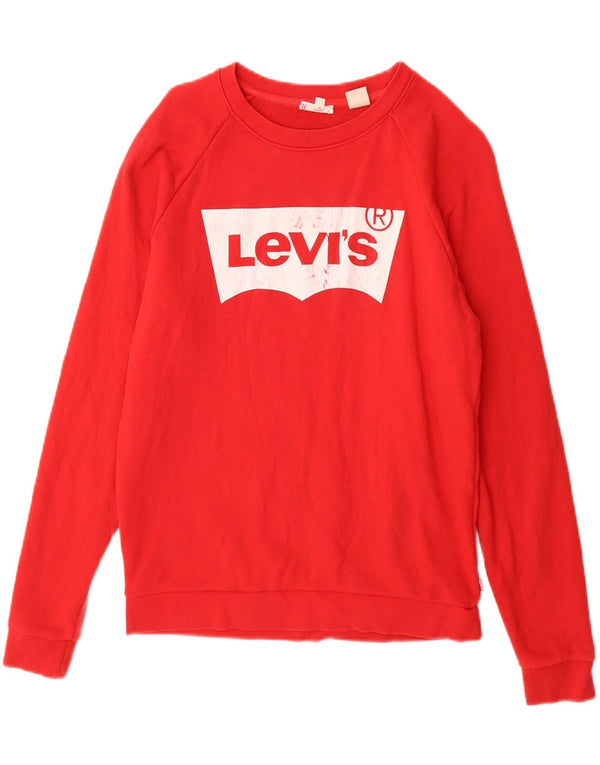 Levi's ženska majica s motivima prekomjerne majice UK 6 XS, crveni pamuk