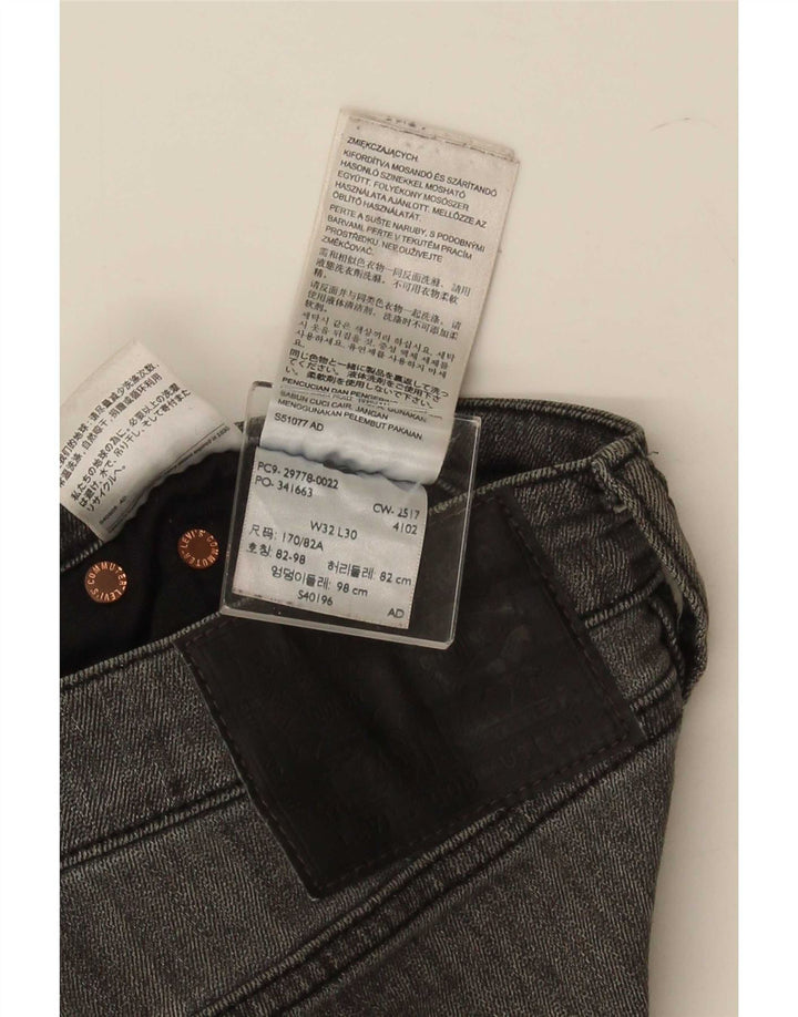Levi's muške uske traperice W32 L30 sivi pamuk