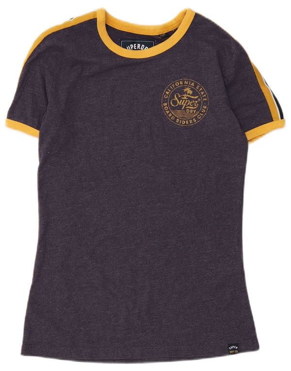 Superdry ženska majica s grafičkim motivima UK 6 XS tamnoplavi pamuk