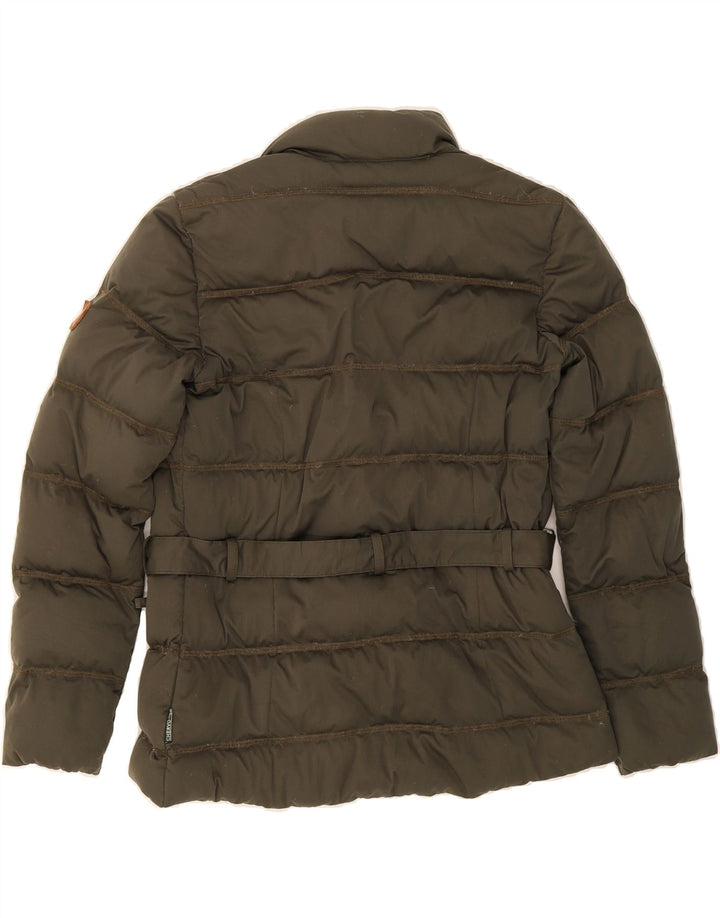 CHERVO Womens Padded Jacket IT 44 Medium Khaki Polyester Vintage Chervo and Second-Hand Chervo from Messina Hembry 