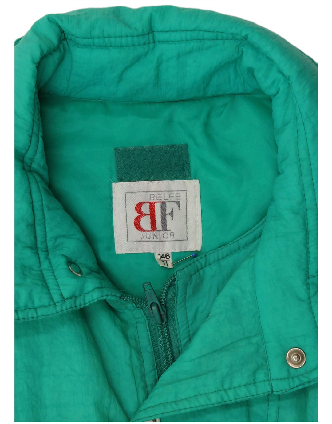 Belfe Girls Oversized Graphic Skijaška jakna 10-11 Years Green Poliamid 80s