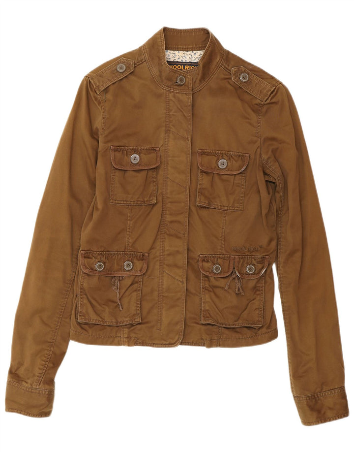 Woolrich ženska vojna jakna UK 12 Srednje smeđi pamuk