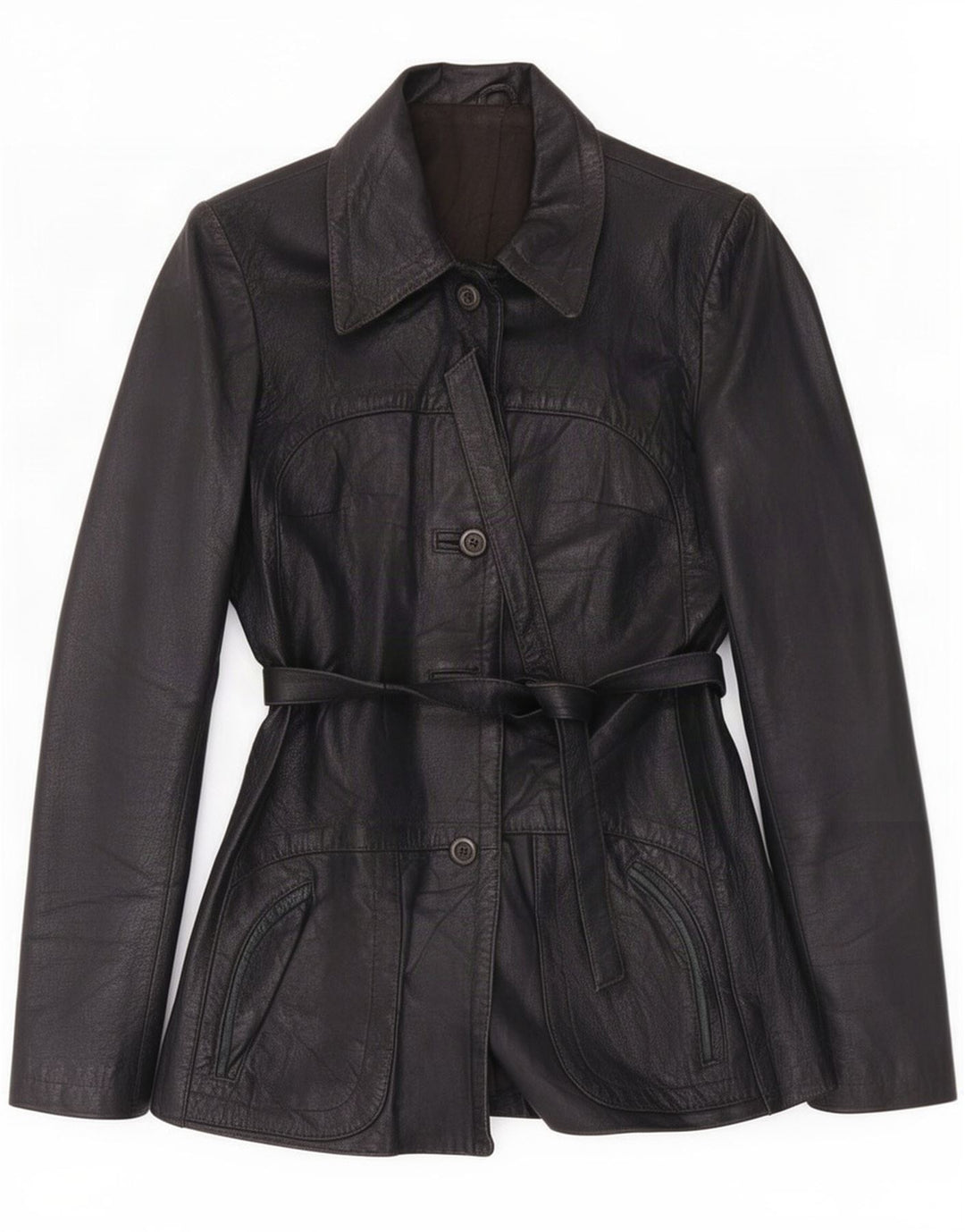 Vintage ženska kožna jakna UK 8 Small Black