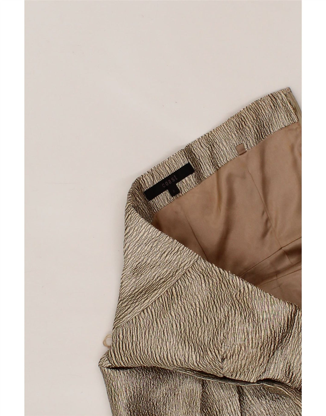 COAST Womens Strapless Dress UK 8 Small Beige Polyester Vintage Coast and Second-Hand Coast from Messina Hembry 