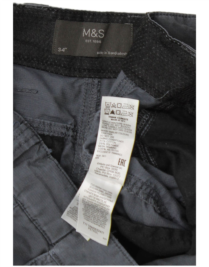 Marks & Spencer muške kargo kratke hlače W34 veliki sivi pamuk