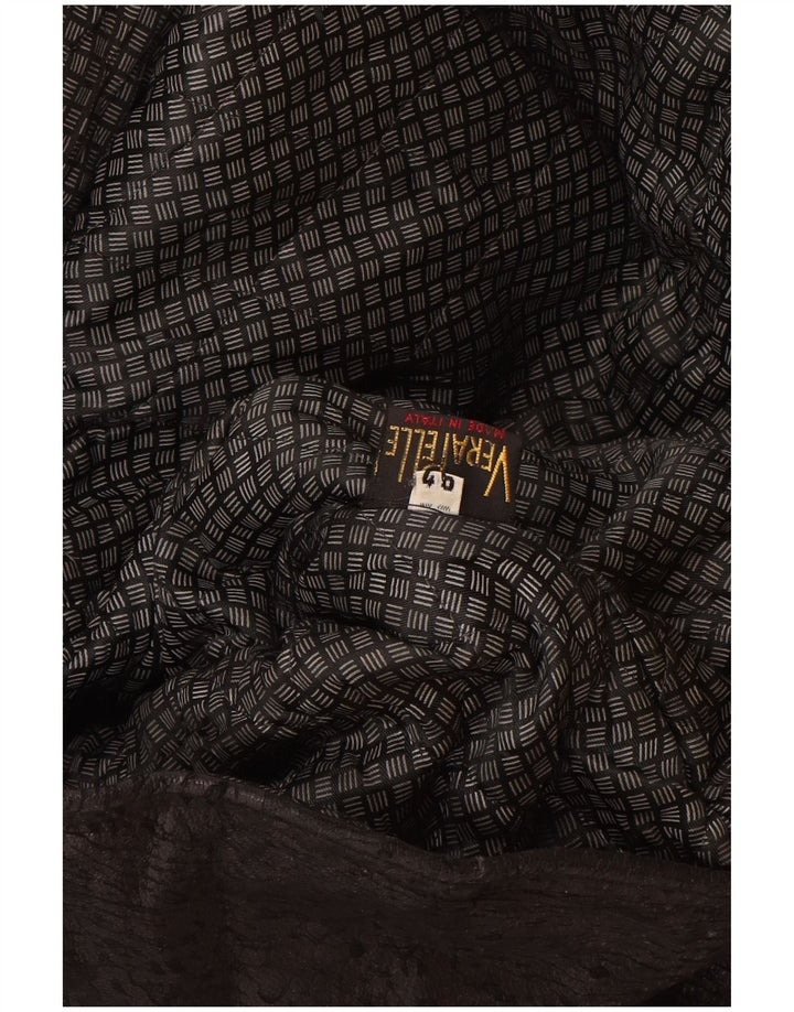 Vintage ženska prevelika kožna jakna IT 46 velika crna koža