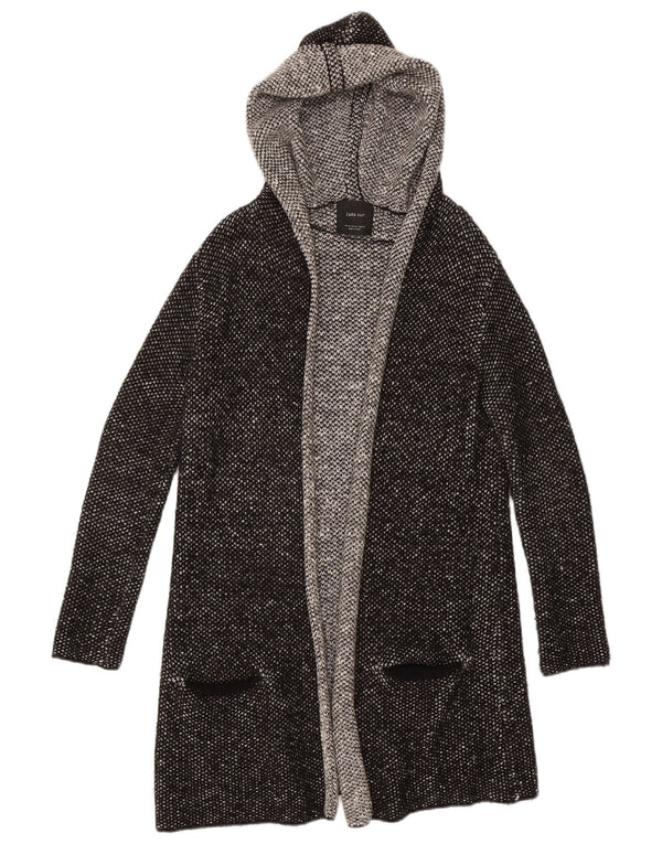 Zara ženski dugi otvoreni pulover s kapuljačom UK 14 srednje crna