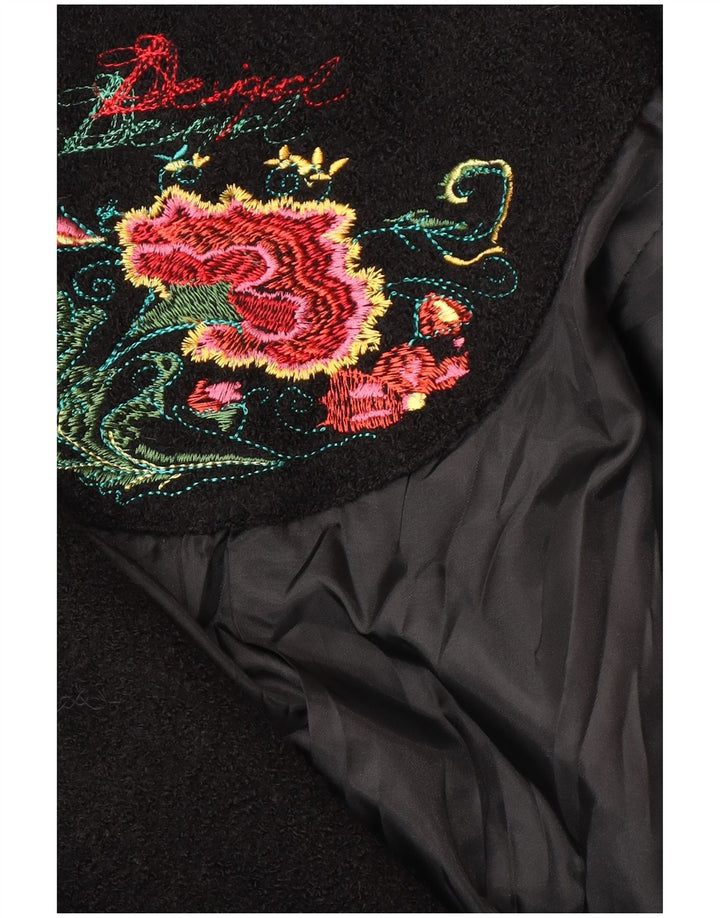 Ženski kaput Desigual Graphic UK 10 Small Black Floral