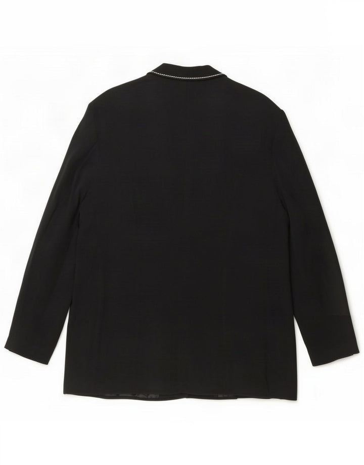 Marks & Spencer ženska jakna s 3 gumba UK 22 3XL crna viskoza