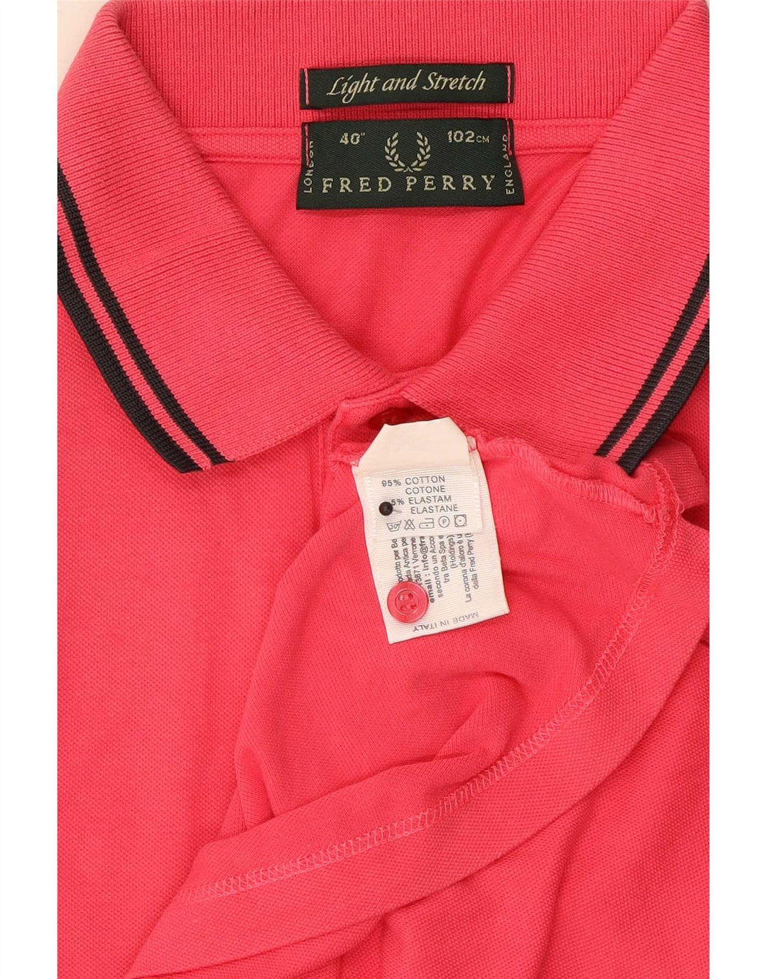 Fred Perry muška lagana i rastezljiva polo majica srednje ružičaste pamučne boje