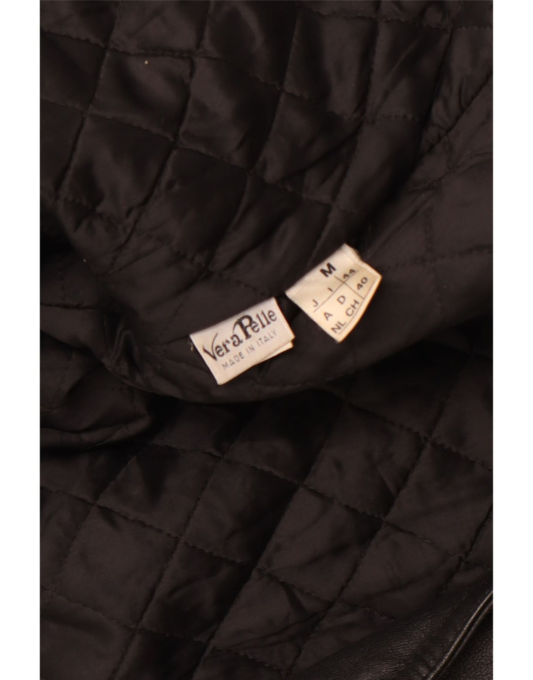 VINTAGE ženska kožna biciklistička jakna UK 14 Srednja crna koža