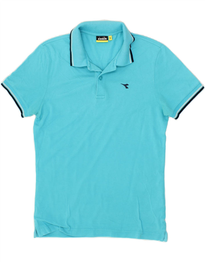 DIADORA Mens Polo Shirt Small Blue Cotton Vintage Diadora and Second-Hand Diadora from Messina Hembry 
