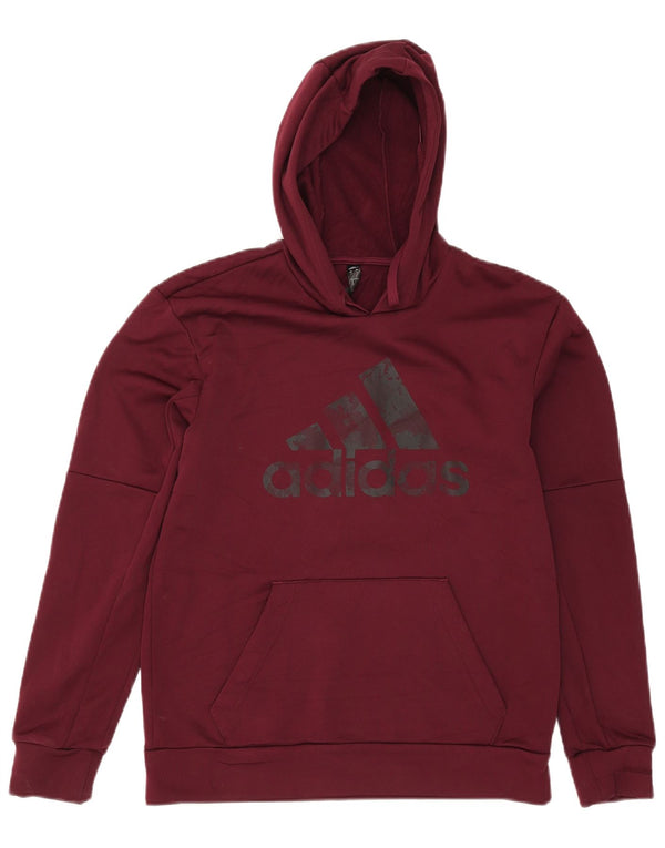 Adidas muška majica s kapuljačom Aeroready, mala bordo poliester
