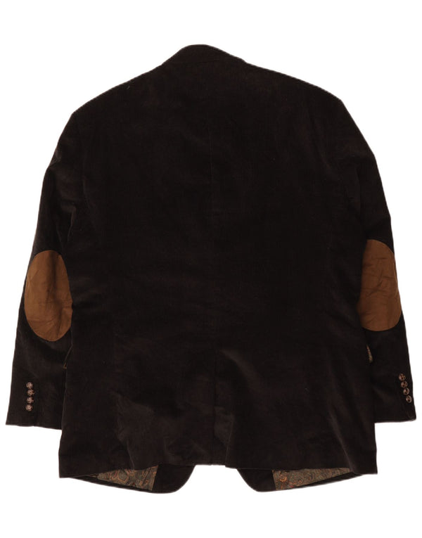 Ralph Lauren muška jakna od samta s dva gumba UK 44 XL crni pamuk