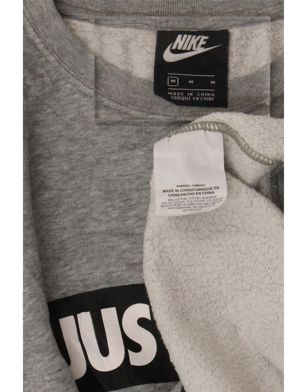 Nike muški džemper s grafičkim motivima, srednje sivi flekasti pamuk