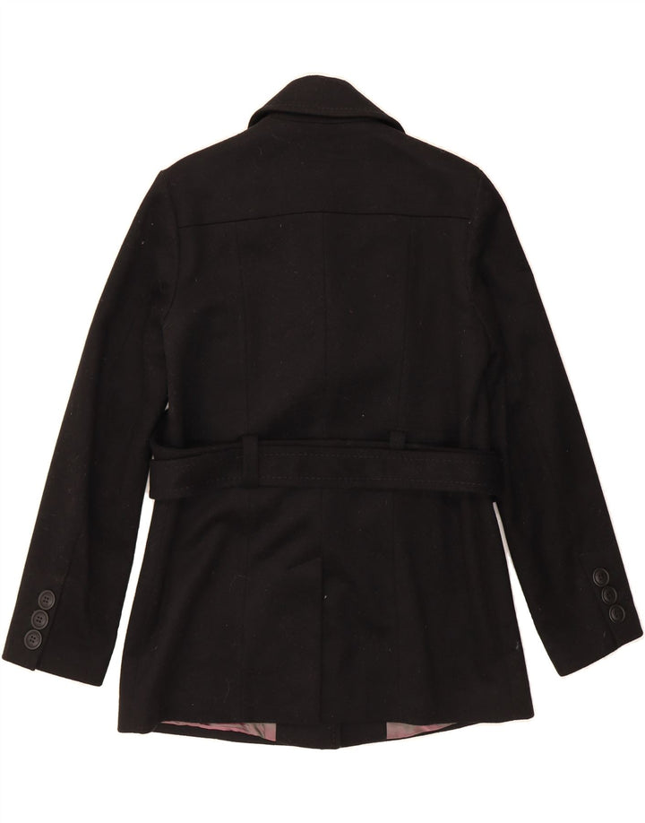 TRUSSARDI Womens Overcoat IT 48 XL Black Wool Vintage Trussardi and Second-Hand Trussardi from Messina Hembry 