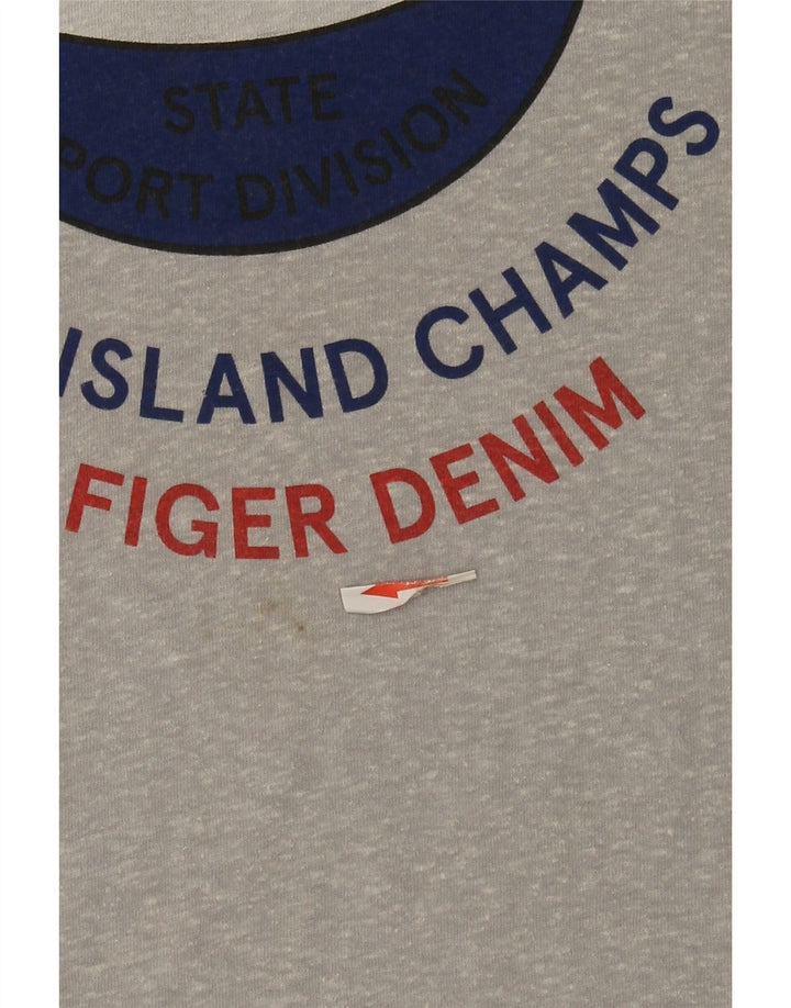 Tommy Hilfiger muška majica kratkih rukava s grafičkim motivima, veliki sivi flekasti poliester