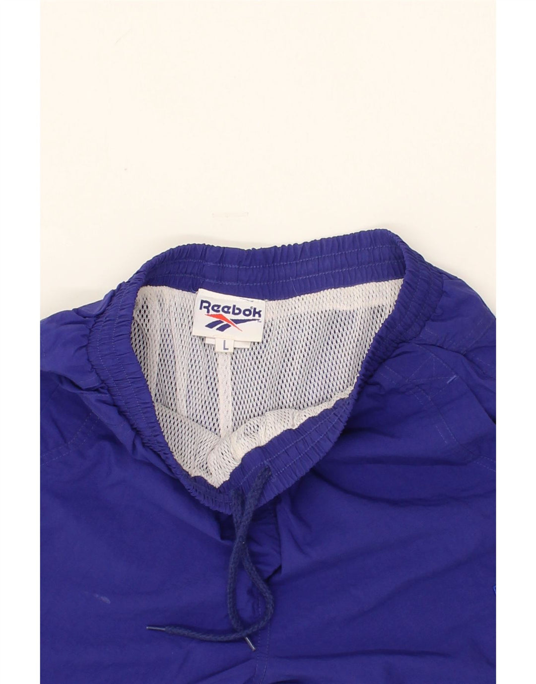 REEBOK Womens Tracksuit Trousers Joggers UK 14 Large  Blue Nylon Vintage Reebok and Second-Hand Reebok from Messina Hembry 