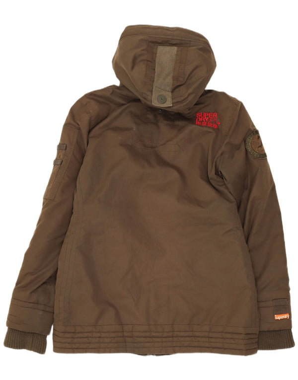 Superdry ženska jakna vjetrovka s kapuljačom UK 16 veliki kaki poliester