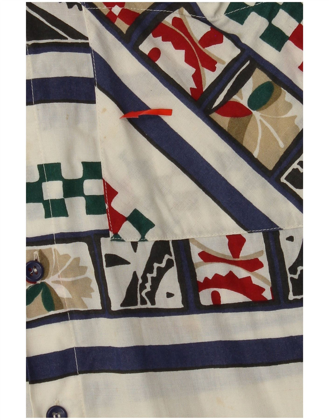 VINTAGE muška košulja kratkih rukava Mala bijela geometrijska