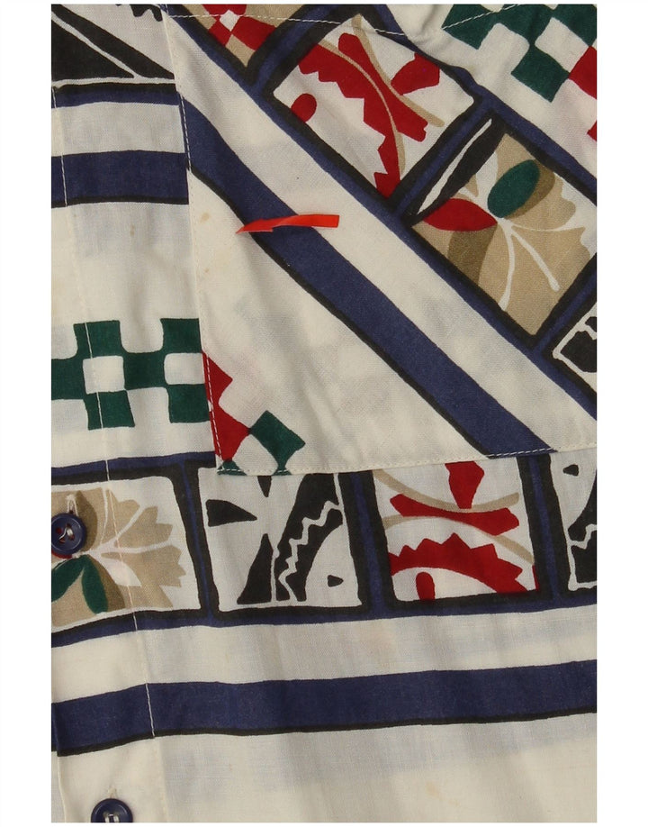 VINTAGE muška košulja kratkih rukava Mala bijela geometrijska