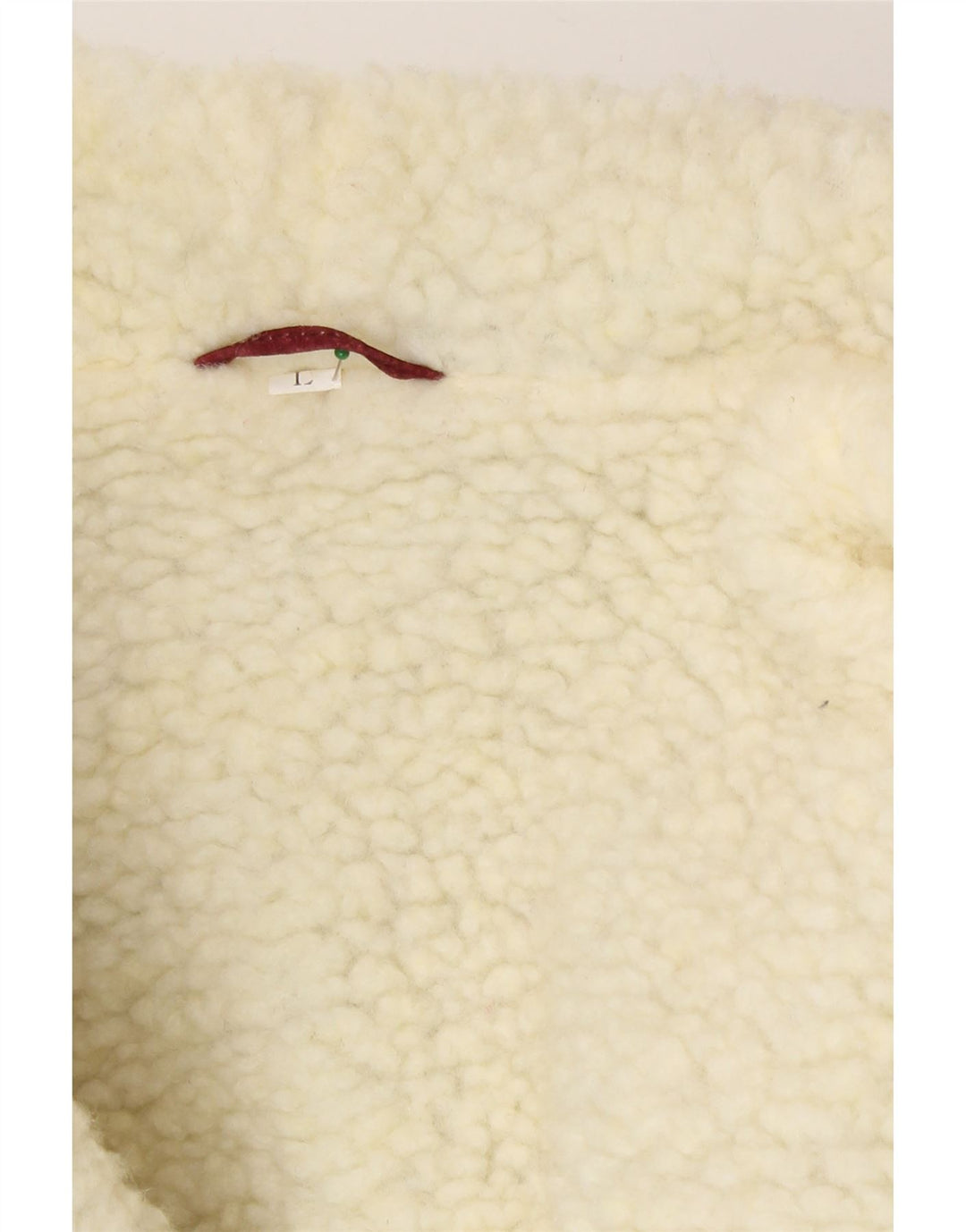 Vintage ženska Sherpa prevelika jakna od brušene kože UK 16 velika bordo kožna