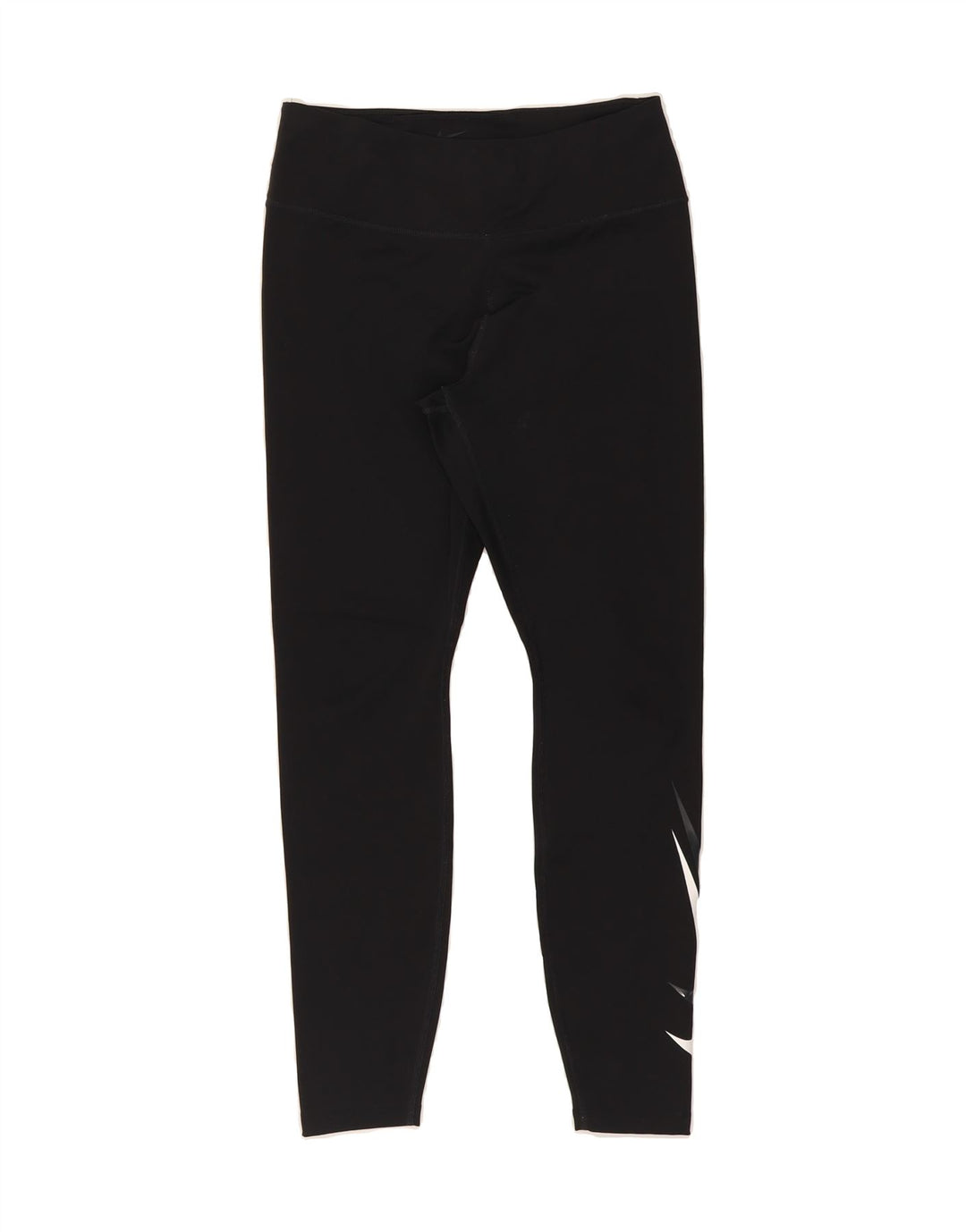 NIKE Womens Graphic Leggings UK 12 Medium  Black Polyester Vintage Nike and Second-Hand Nike from Messina Hembry 