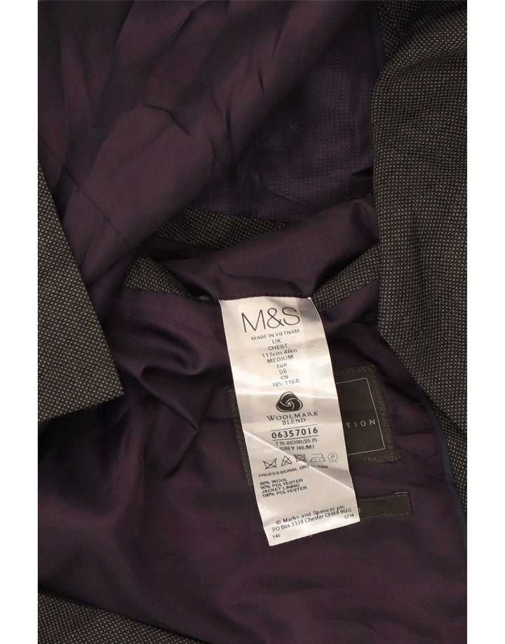 Marks & Spencer muška jakna s 2 gumba UK 46 XL siva vuna