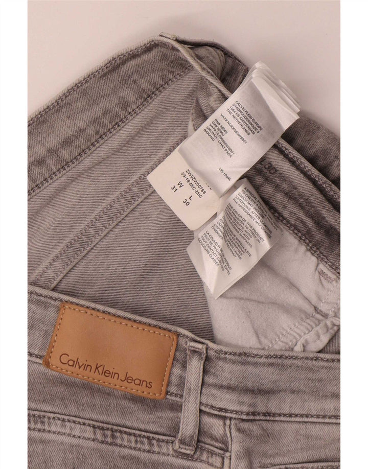 Ženske skraćene traperice Calvin Klein W31 L25 sivi pamuk