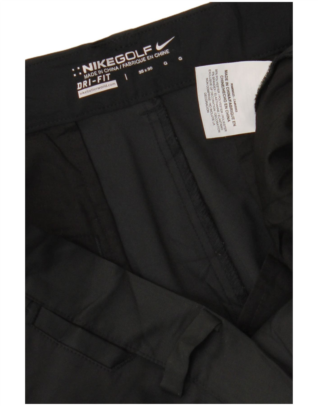 Nike muške Dri Fit Straight Chino hlače W35 L30 crni poliester
