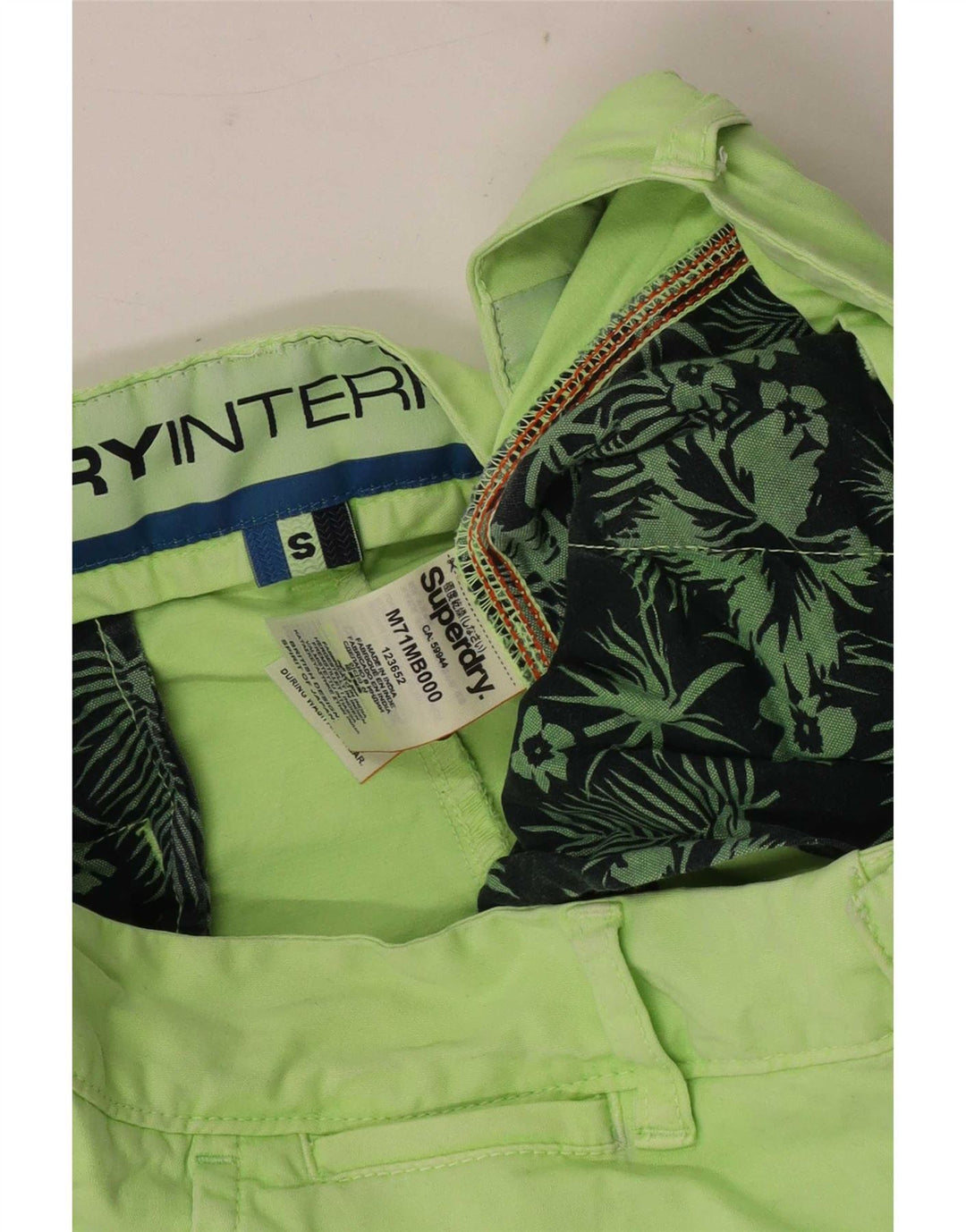 Superdry muške chino kratke hlače male W29, zeleni pamuk